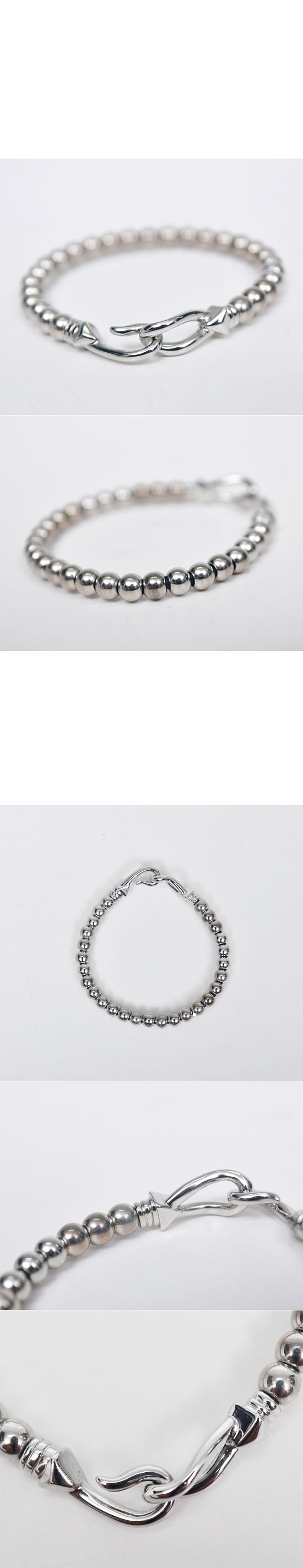 Silver Skinny Ball Cuff main image 1